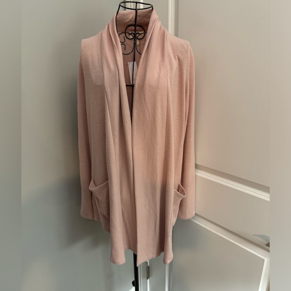 NWT LOFT Lounge Open Cardigan in Pink Size Small